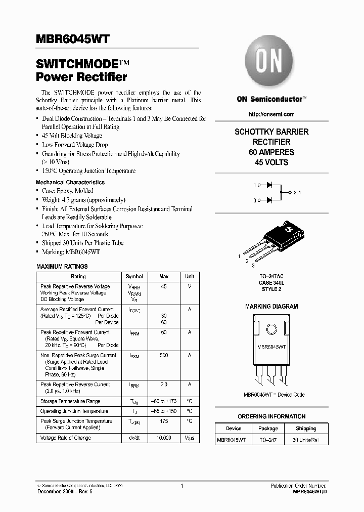 MBR6045WT-D_1991733.PDF Datasheet