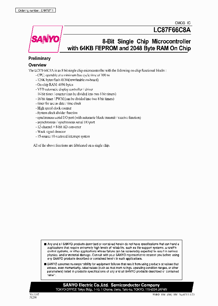 LC87F66C8A_2005064.PDF Datasheet