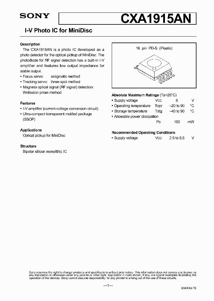 CXA1915AN_2010514.PDF Datasheet