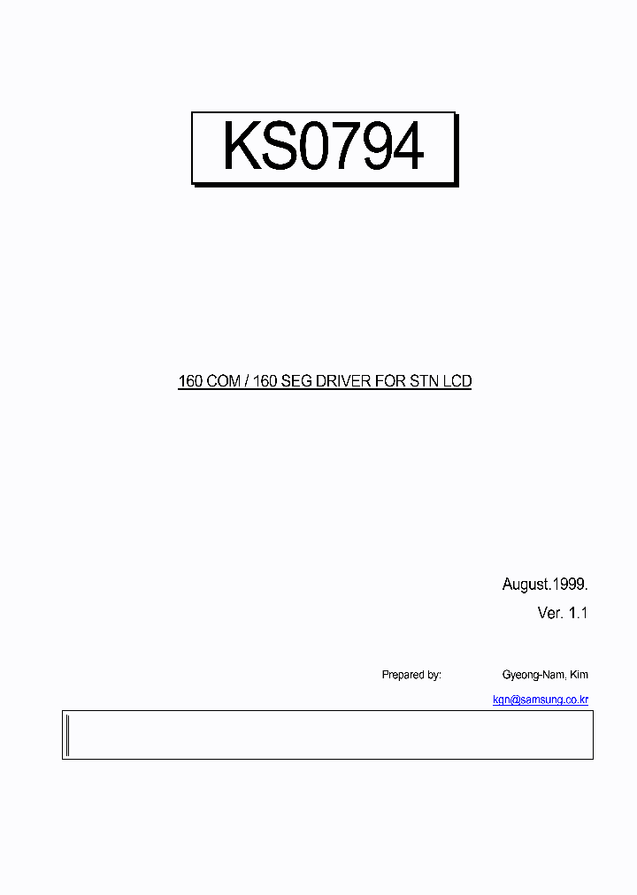 KS0794_2014439.PDF Datasheet
