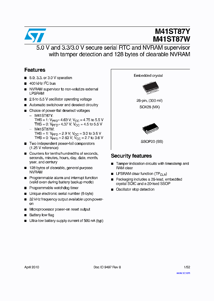 M41ST87W_2037431.PDF Datasheet