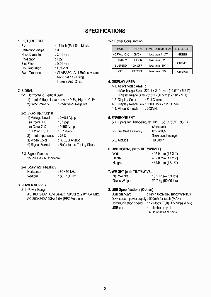 FLATRON795FTPLUSFB795CU17COLOR_2052876.PDF Datasheet