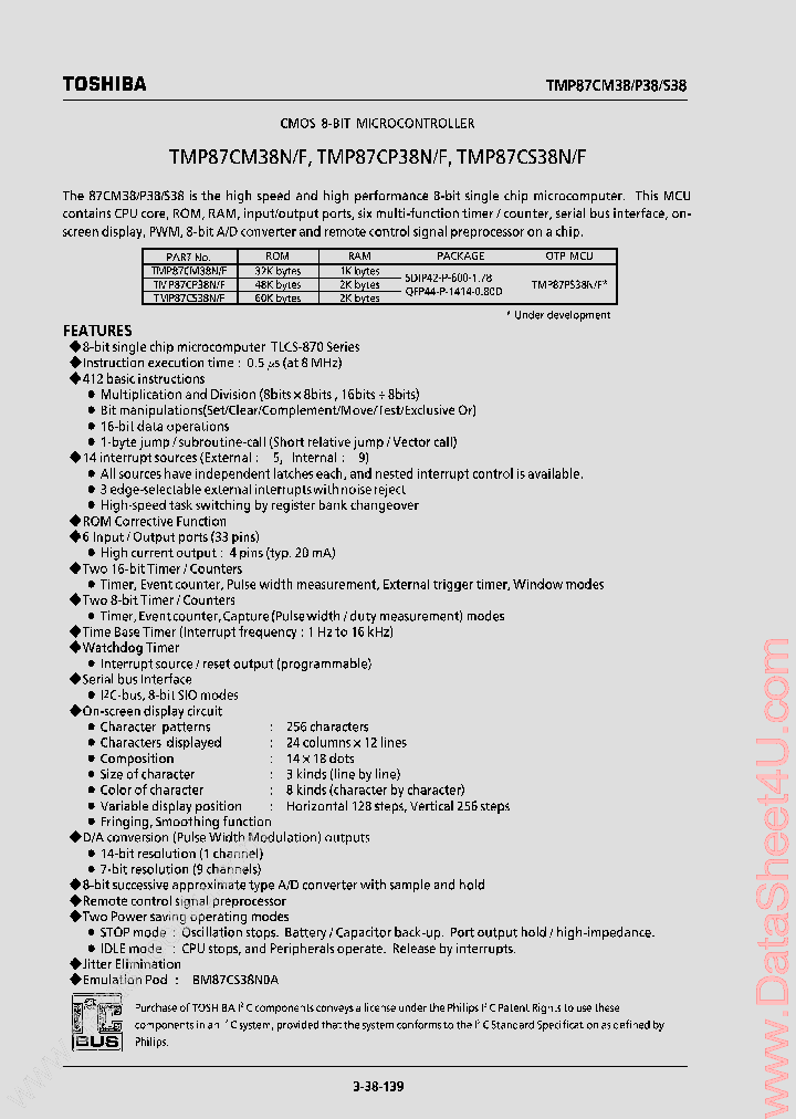 TMP87CM38N_2053111.PDF Datasheet