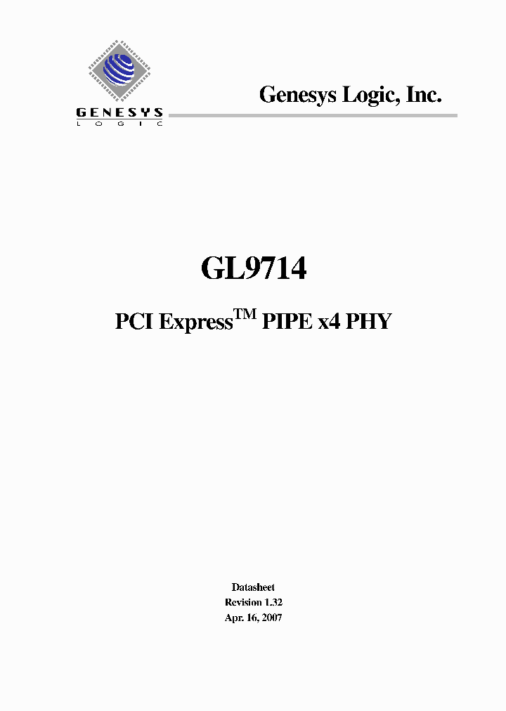 GL9714-TGGXX_2077986.PDF Datasheet