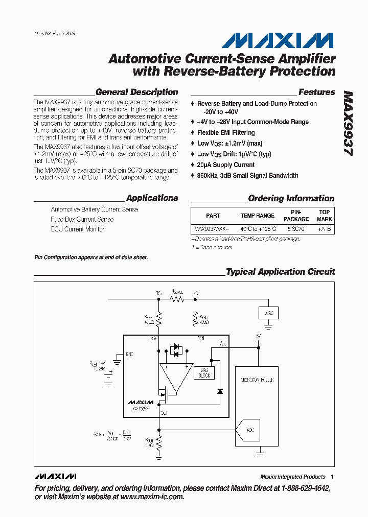 MAX9937AXKT_2089712.PDF Datasheet