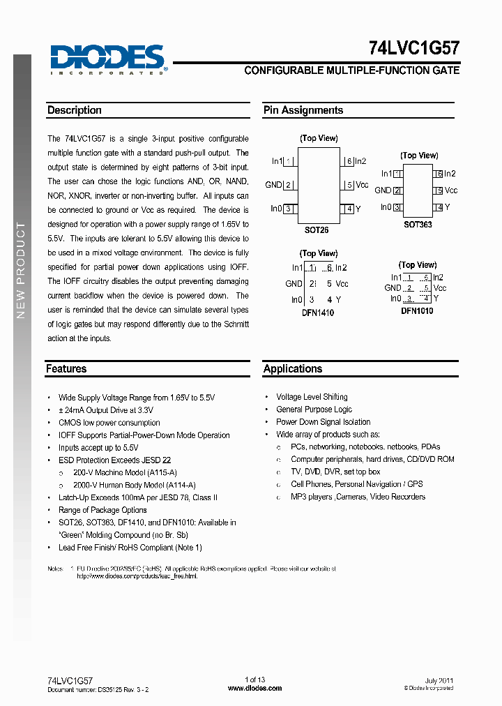 74LVC1G57FZ4-7_2090600.PDF Datasheet