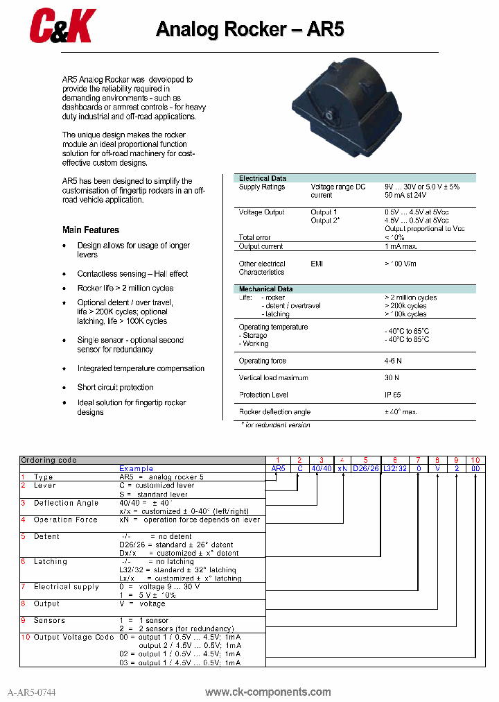 AR5C40XND26L320V200_2094097.PDF Datasheet