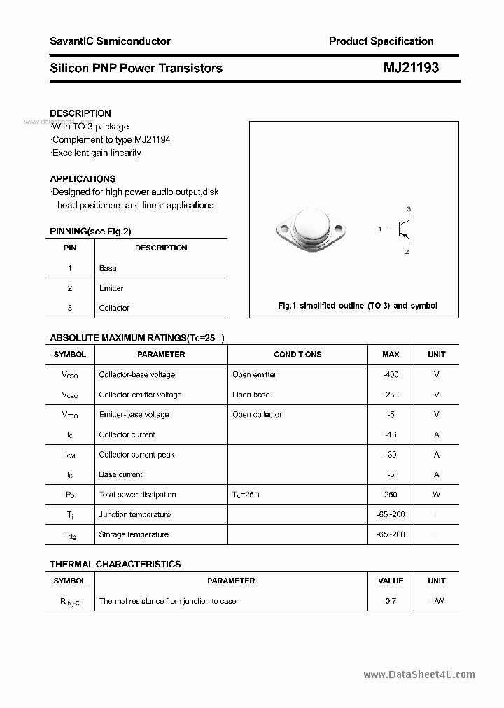 MJ21193_2094615.PDF Datasheet
