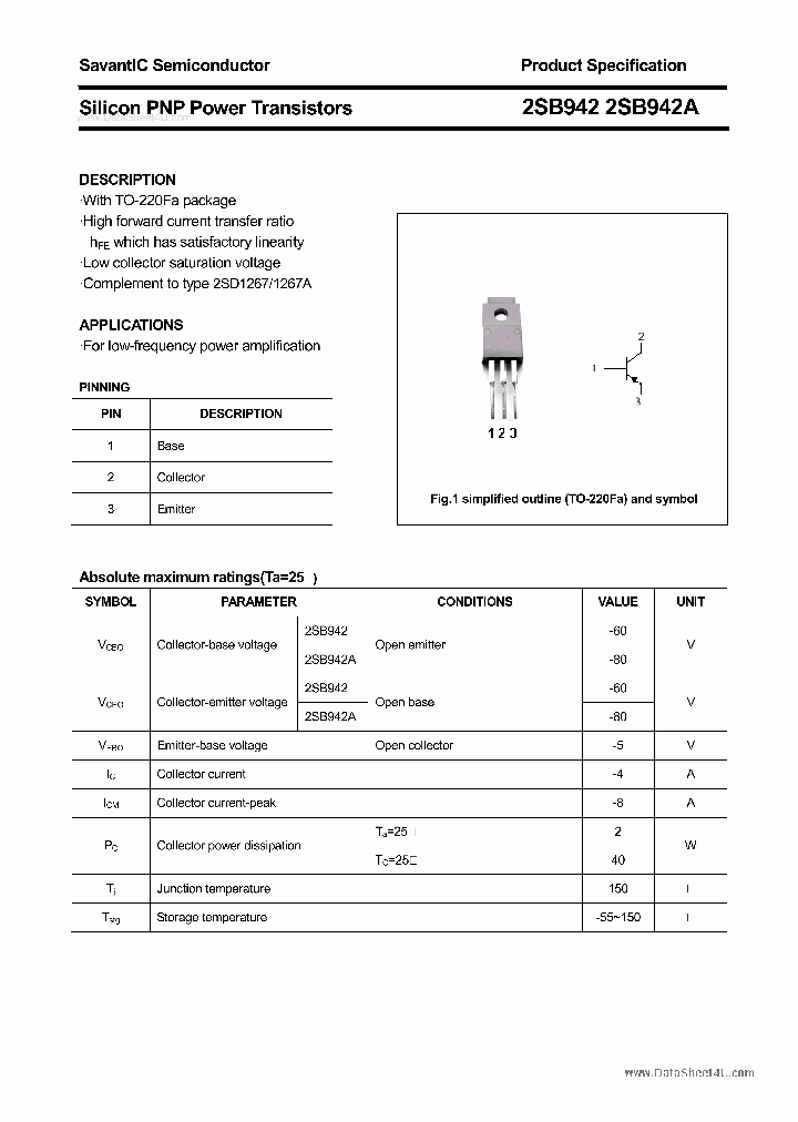 2SB942_2108719.PDF Datasheet