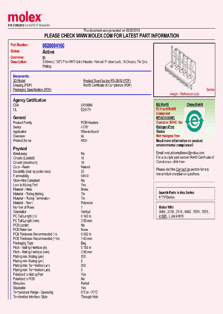 26-60-4160_2120867.PDF Datasheet