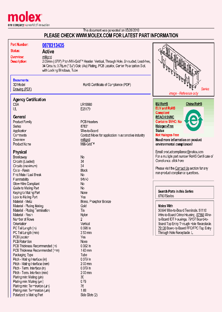 87831-3435_2158867.PDF Datasheet