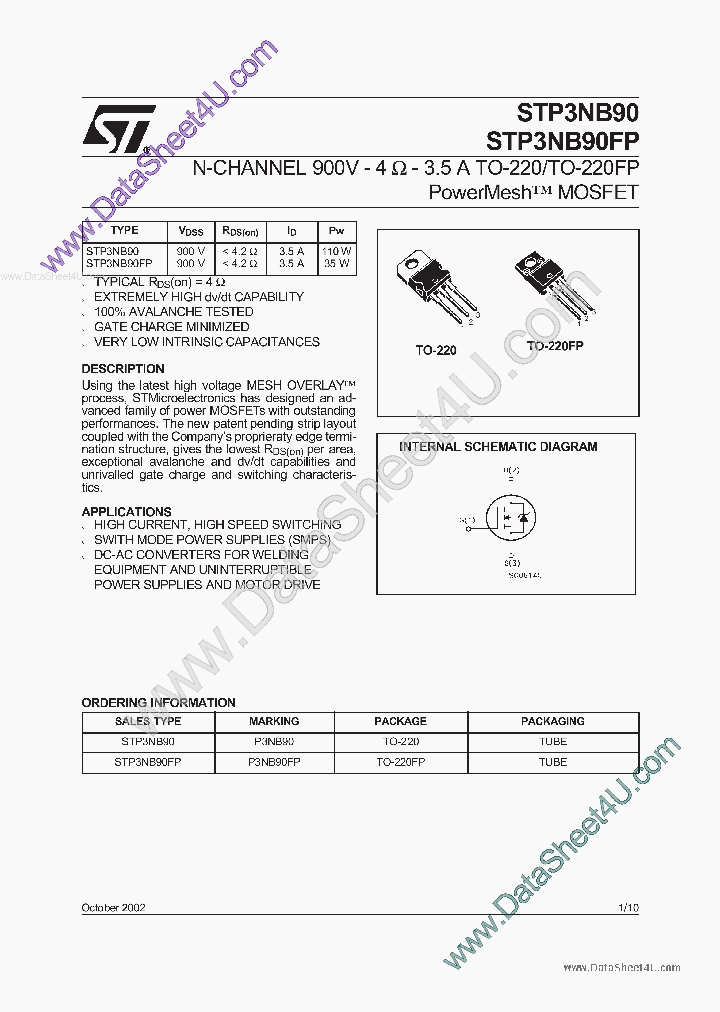 P3NB90FP_2160079.PDF Datasheet