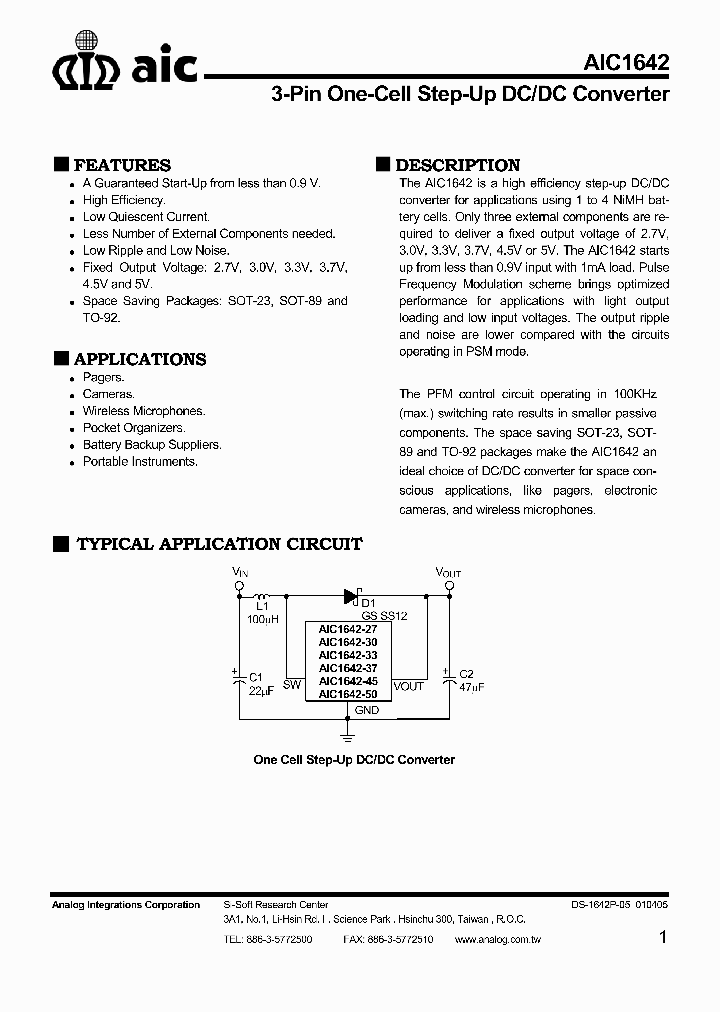 AIC1642_2168951.PDF Datasheet