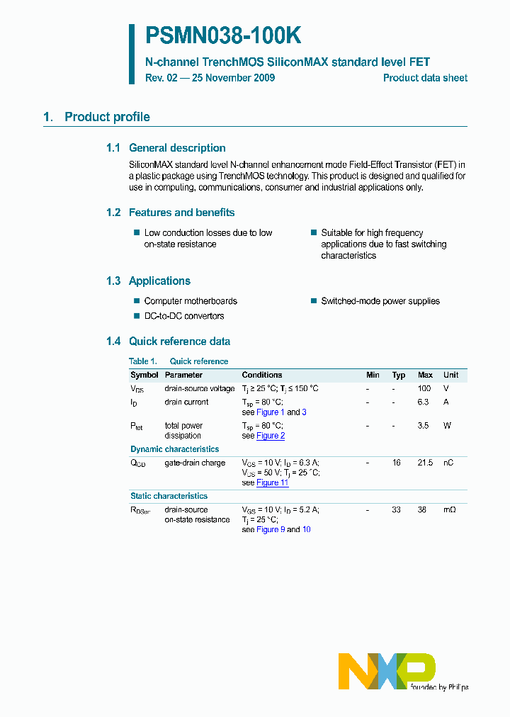 PSMN038-100K_2176303.PDF Datasheet