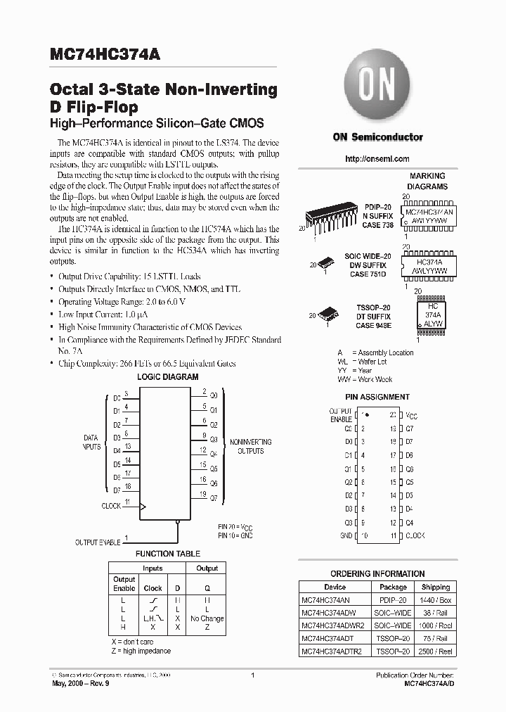 MC74HC374A-D_2213240.PDF Datasheet