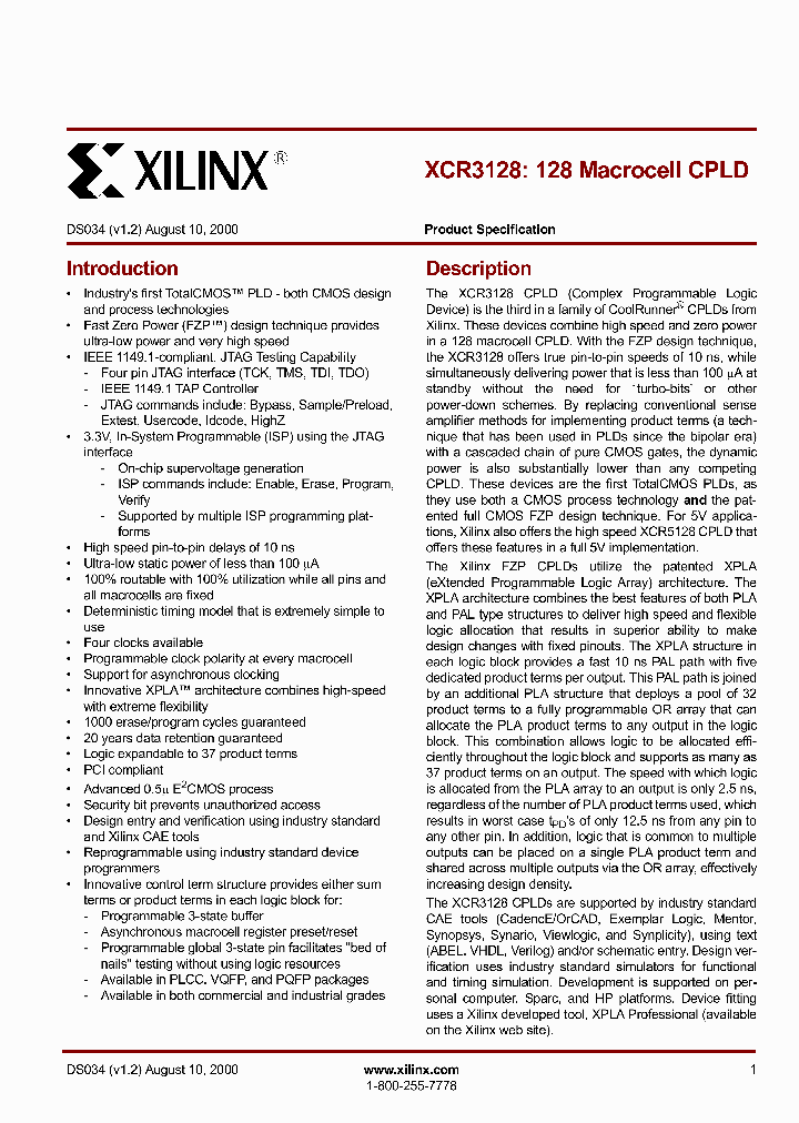 XCR3128-15VQ84C_2224680.PDF Datasheet