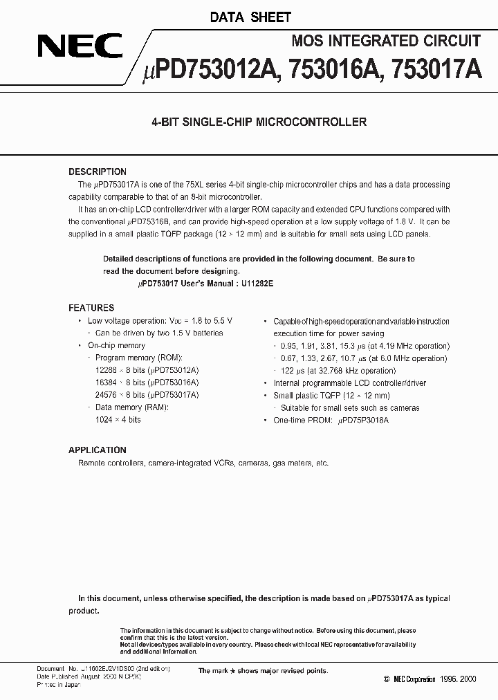 UPD753016AGC-XXX-3B9_2228324.PDF Datasheet