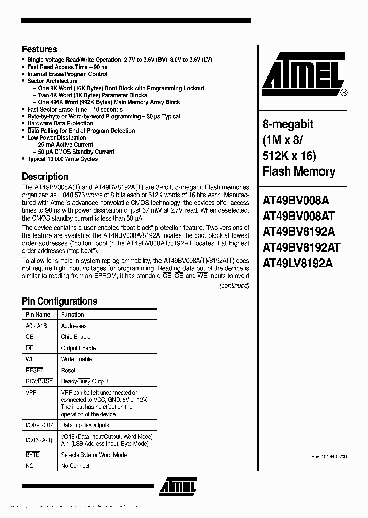 AT49BV8192A-90TC_2236668.PDF Datasheet