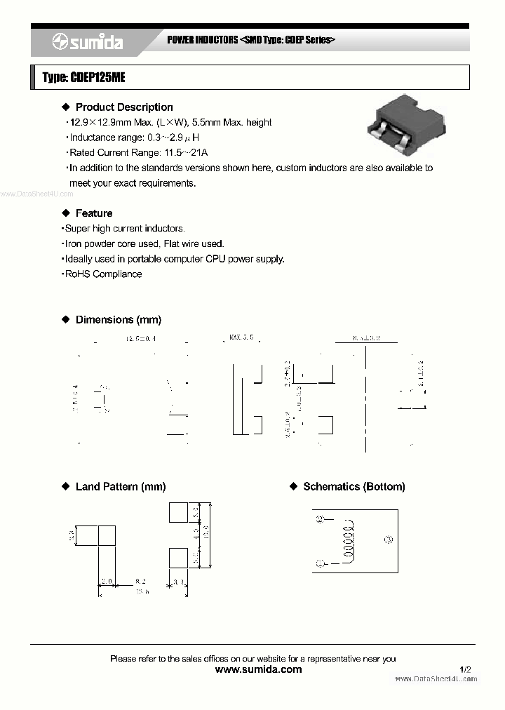 CDEP125ME_2241249.PDF Datasheet