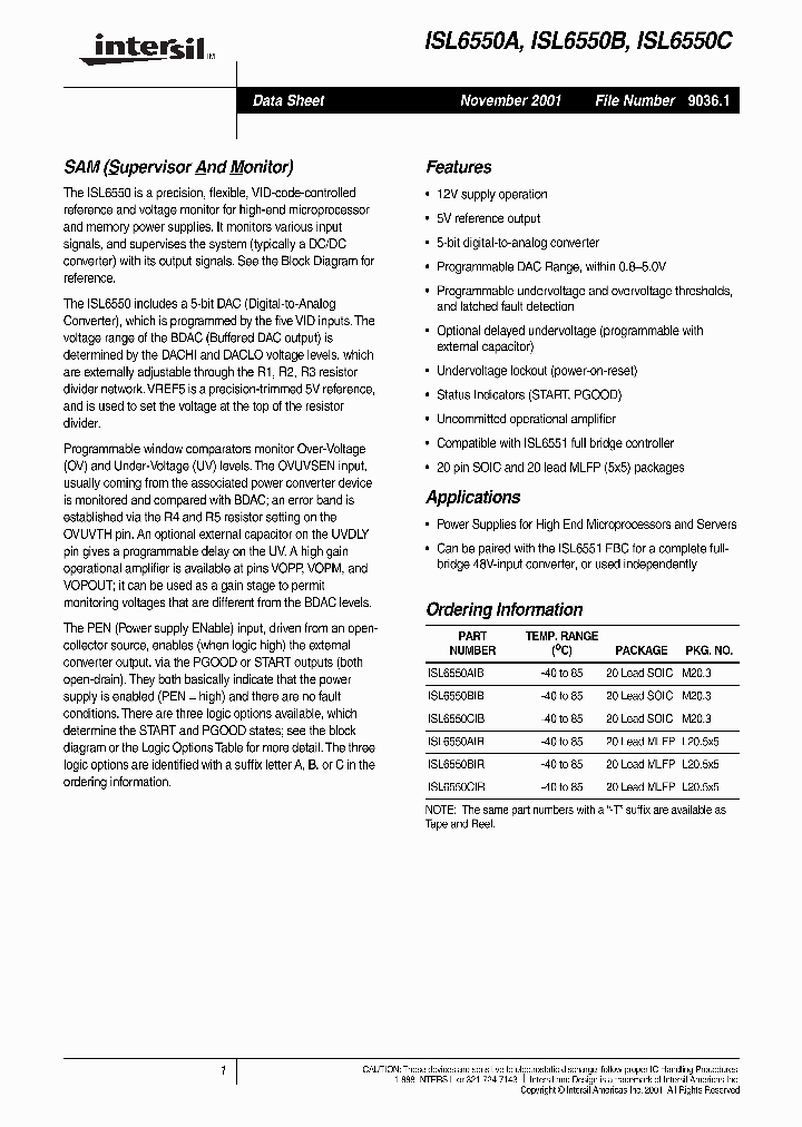 ISL6550AIB-T_2246409.PDF Datasheet