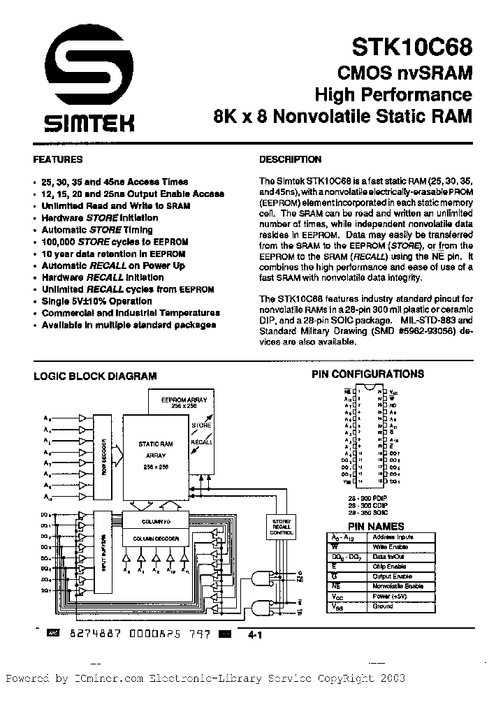 STK10C68-S30I_2248336.PDF Datasheet