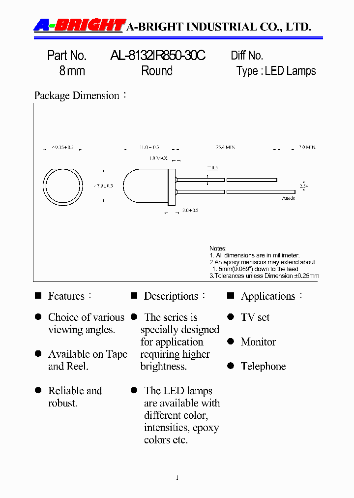 AL-8132IR850-30C_2255017.PDF Datasheet