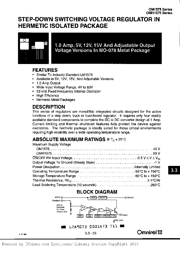 OMH1575-12SC_2273543.PDF Datasheet