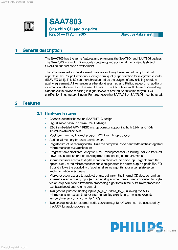 SAA7803_2272781.PDF Datasheet