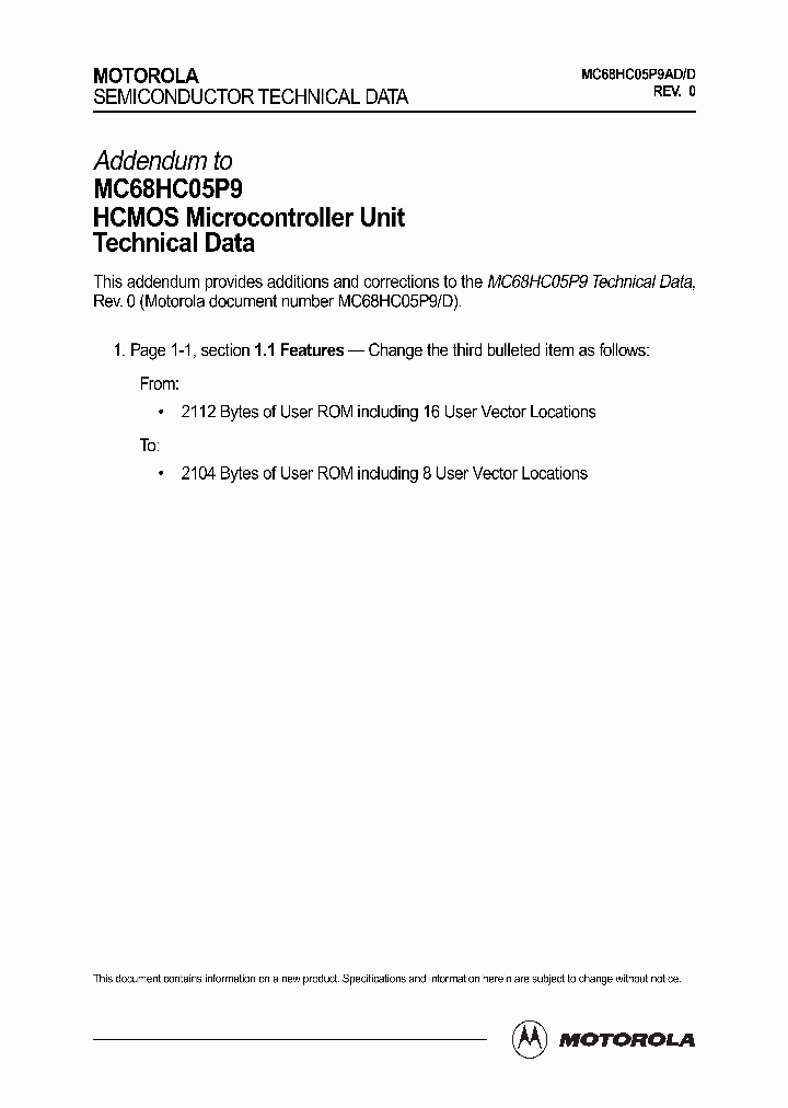 MC68HC05P9AD_2286456.PDF Datasheet