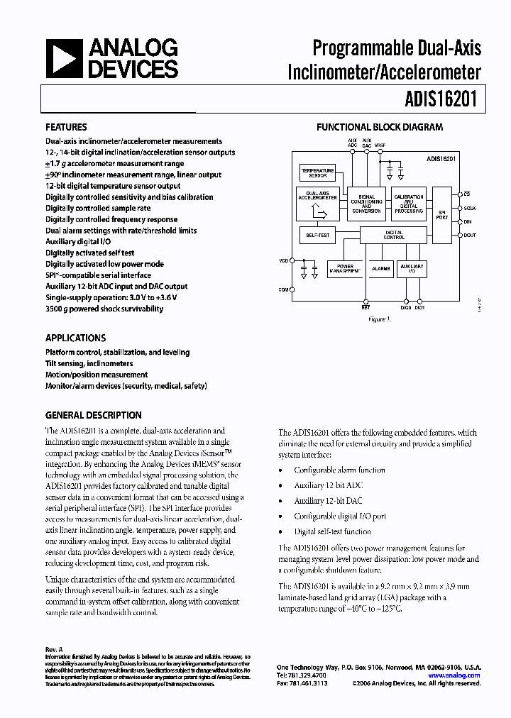 ADIS16201PCB_2326148.PDF Datasheet