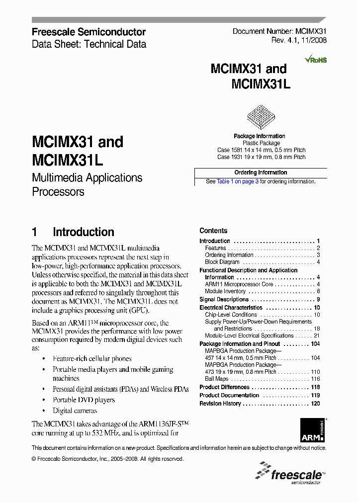 MCIMX31VMN5C_2381031.PDF Datasheet