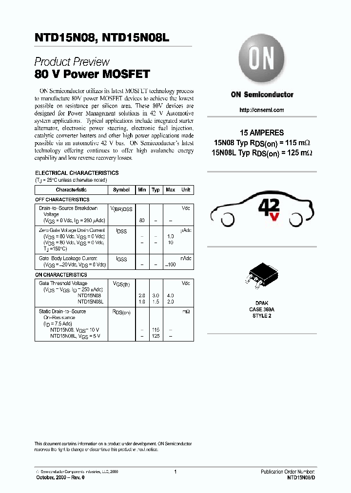 NTD15N08D_2415985.PDF Datasheet