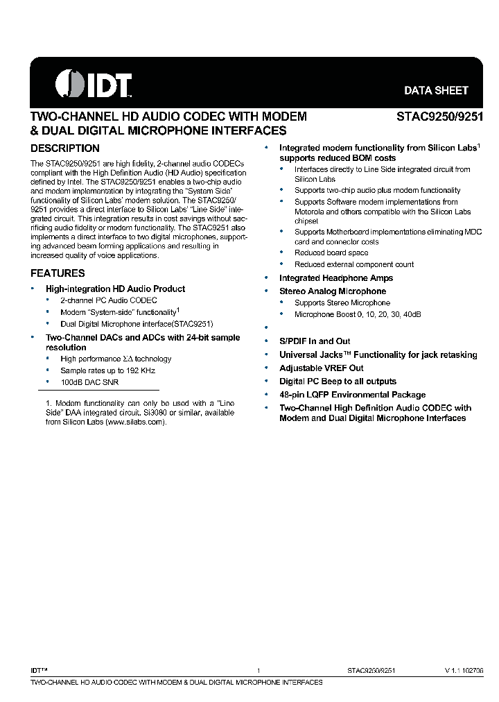 STAC9250X3TAEYY_2449341.PDF Datasheet