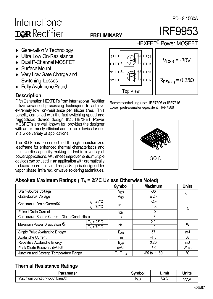 IRF9953_2475204.PDF Datasheet