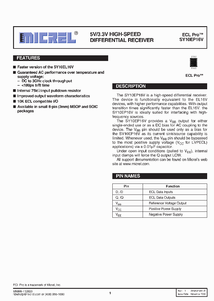 SY10EP16VZITR_2481444.PDF Datasheet