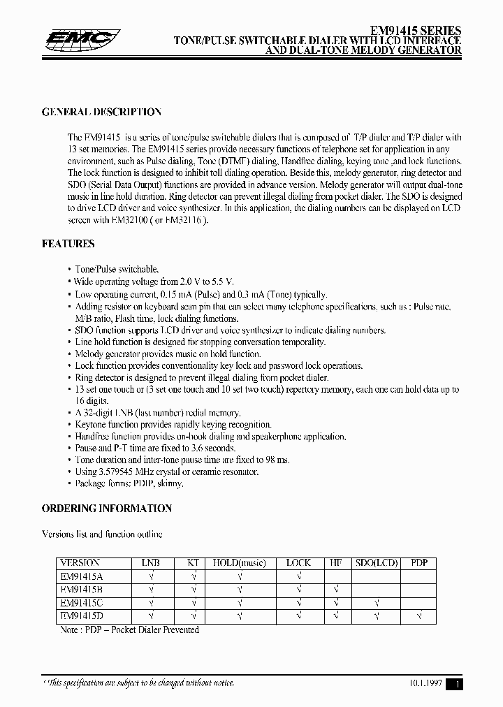 EM91415AP_2518884.PDF Datasheet