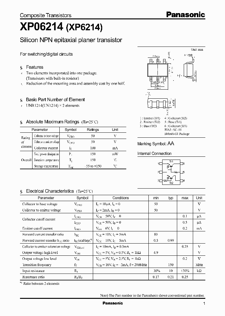 XP06214XP6214_2519547.PDF Datasheet