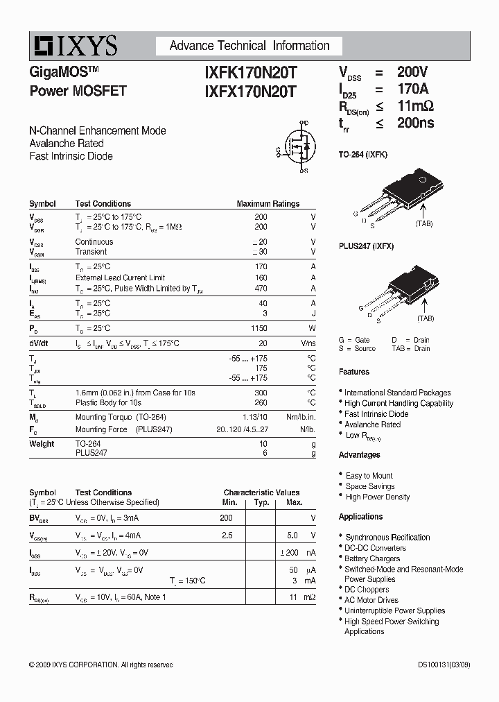 IXFX170N20T_2535770.PDF Datasheet