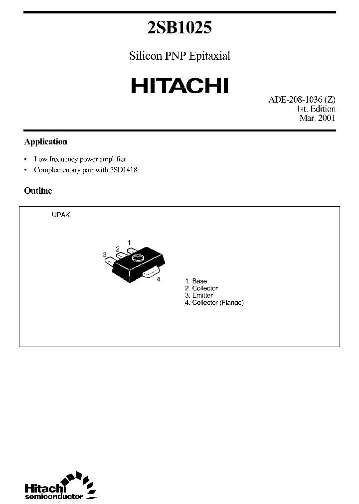 2SB1025DH_2605321.PDF Datasheet