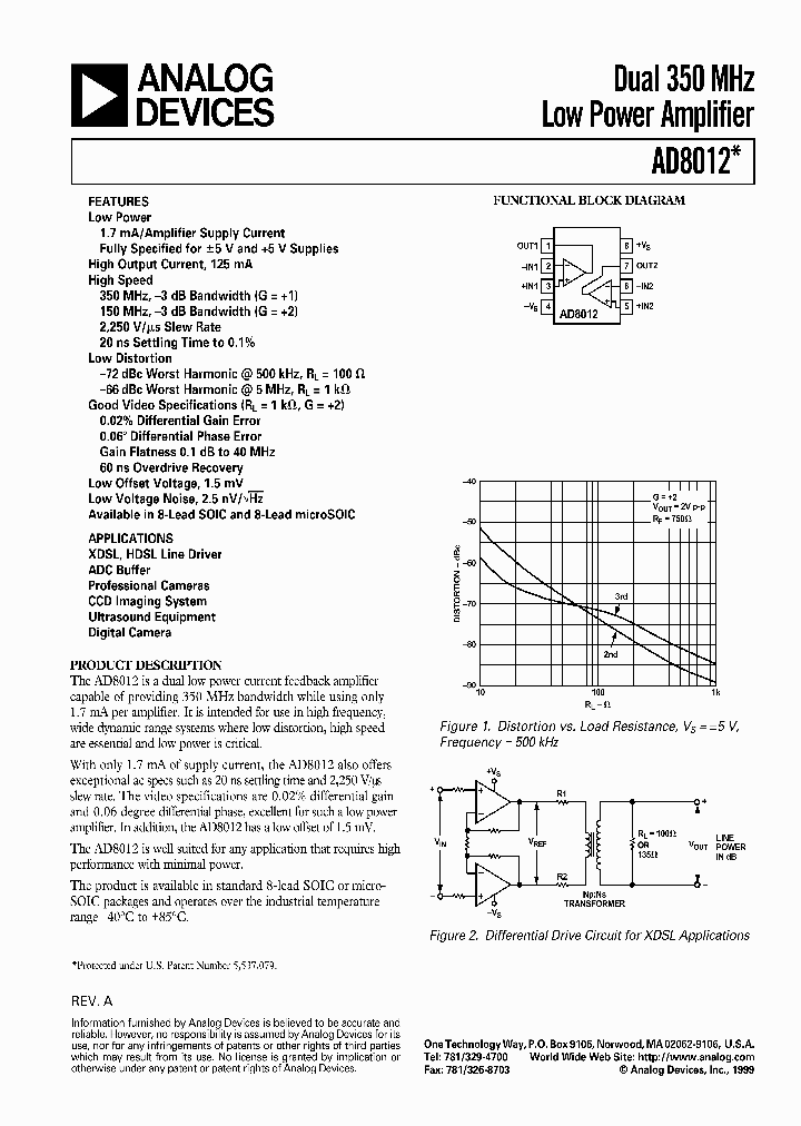 AD8012ARM-REEL_2623048.PDF Datasheet