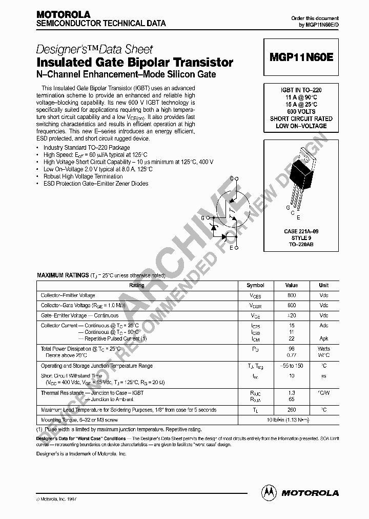 MGP11N60E-D_2666347.PDF Datasheet