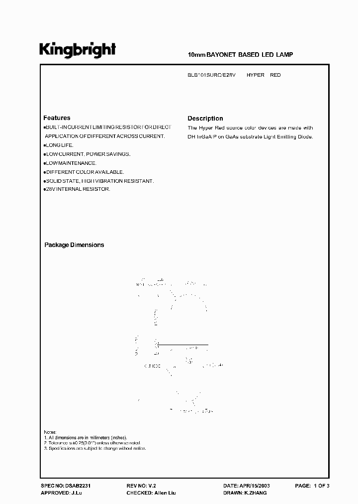 BLB101SURC-E28V_2678293.PDF Datasheet