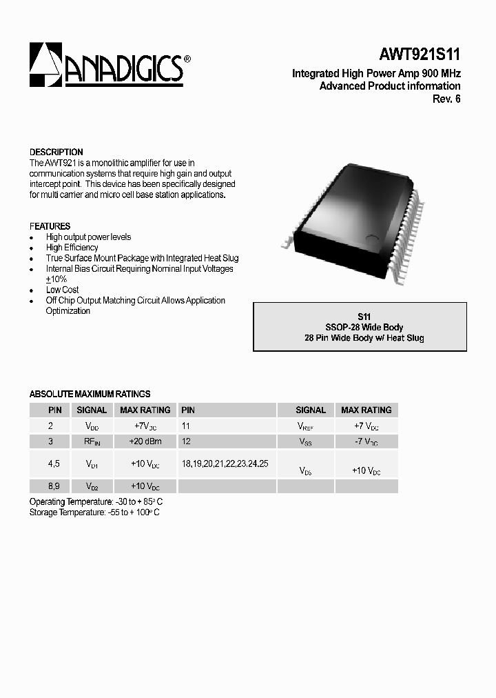 AWT921S11_2678537.PDF Datasheet