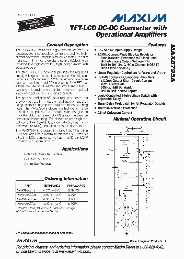 MAX8795AGCJ_2684386.PDF Datasheet