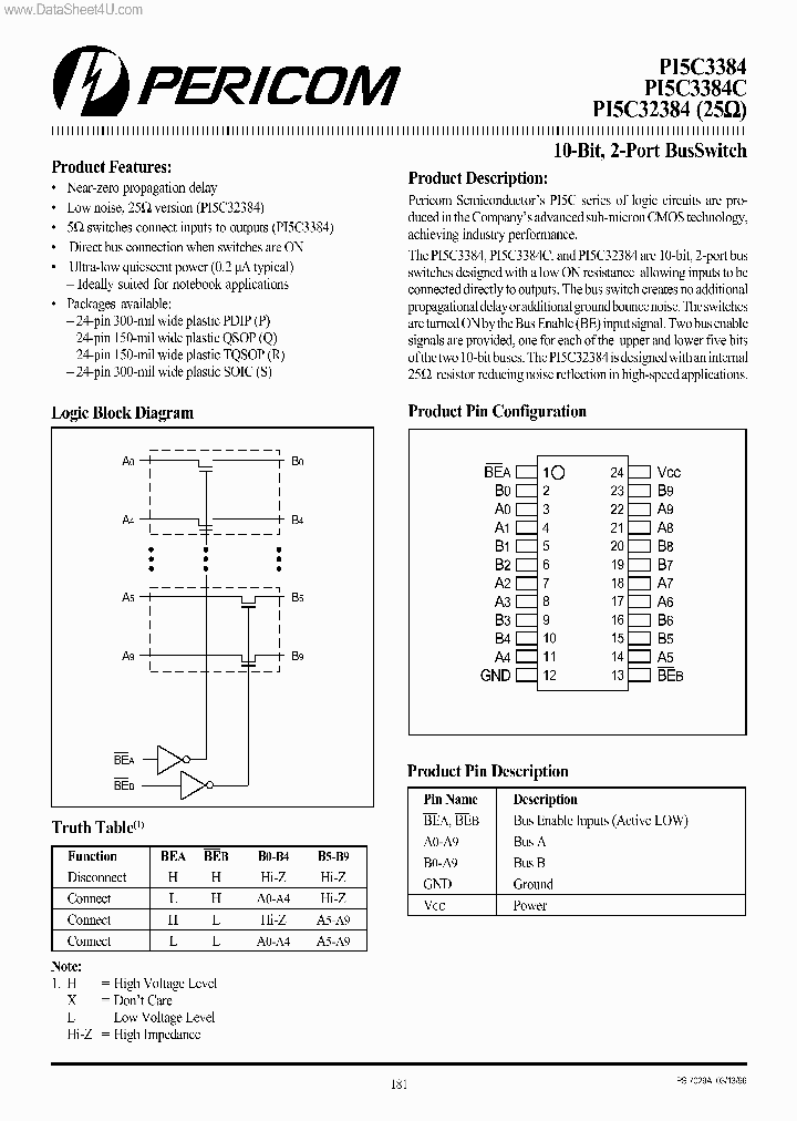 PI5C3384_2689196.PDF Datasheet