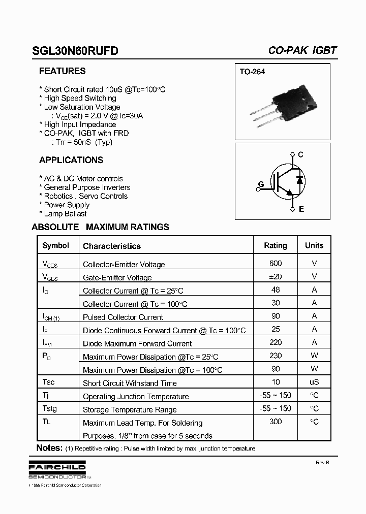 SGL30N60RUFD_2694654.PDF Datasheet