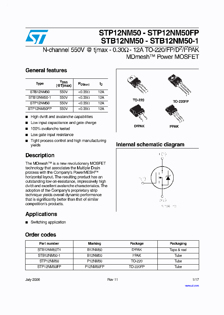P12NM50_2696686.PDF Datasheet