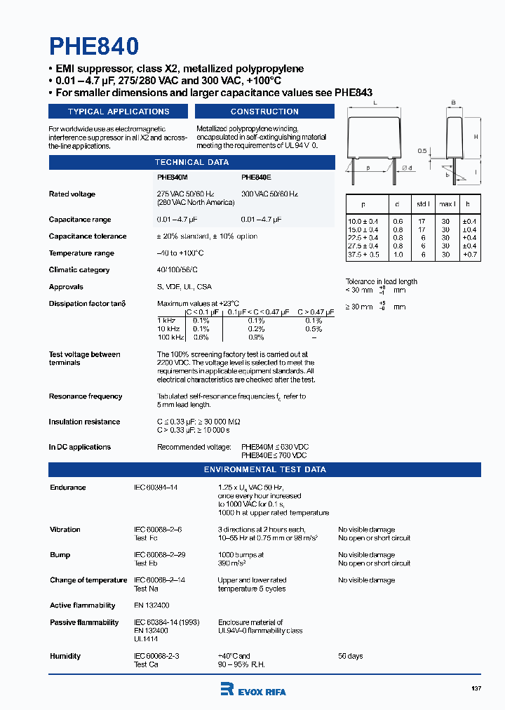 PHE840EA5100M_2701667.PDF Datasheet