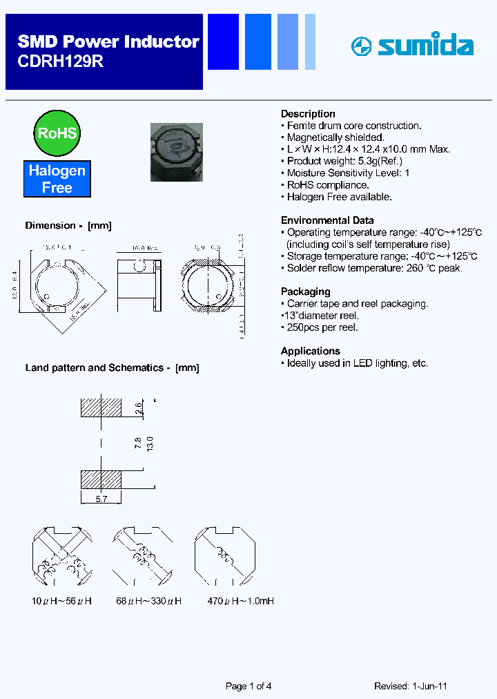 CDRH129RNP-100MC_2706230.PDF Datasheet