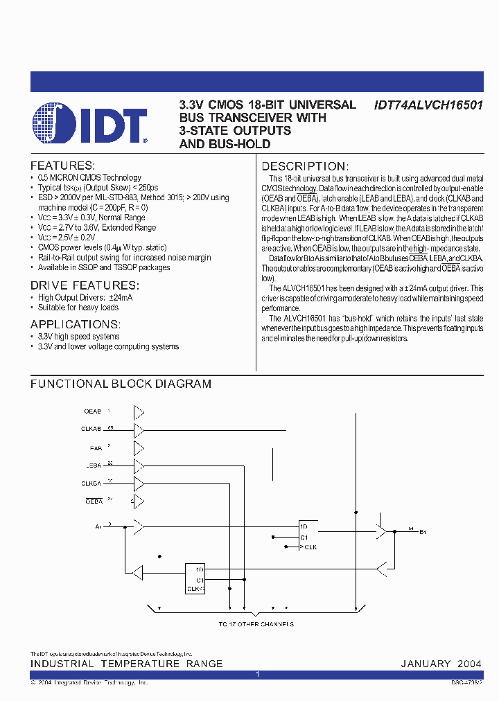 IDT74H16501PA_2714412.PDF Datasheet